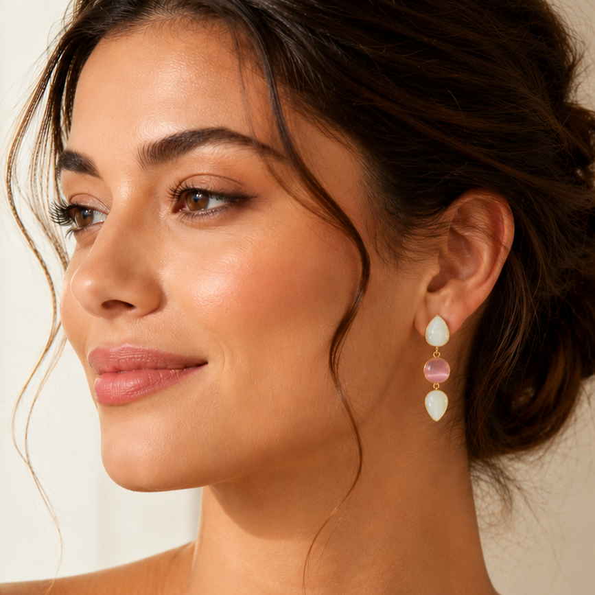 Blush Petal Harmony Danglers
