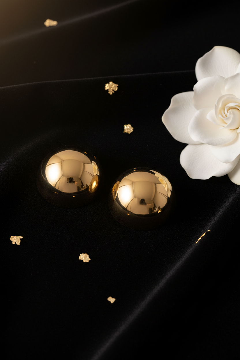 Gold Dome Studs – Clean No Reflection
