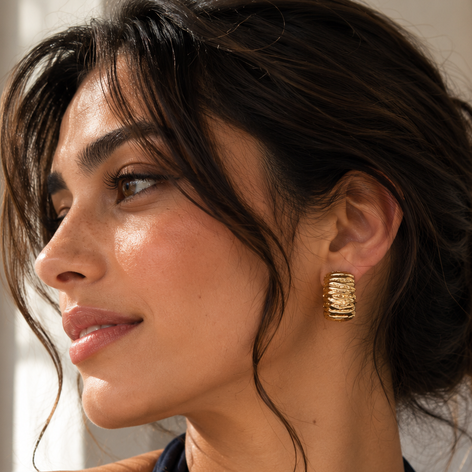 Mishaa gold studs