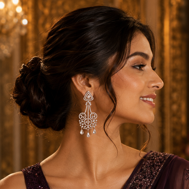 Shahnoor Zircon Danglers