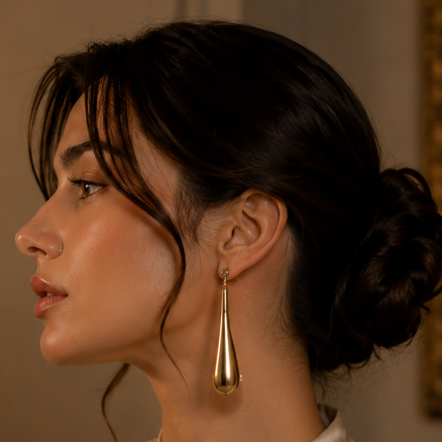 Alaaya gold statement danglers
