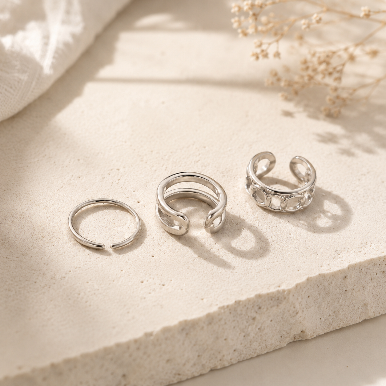 Melie silver cuffs