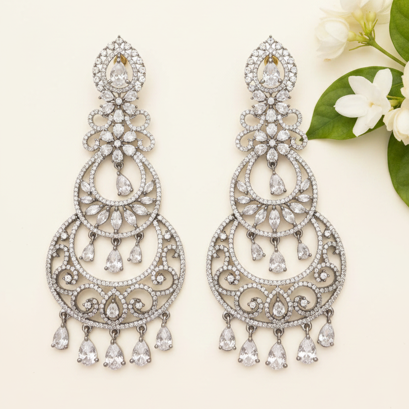 Chand Bali Earrings - Ivory Light