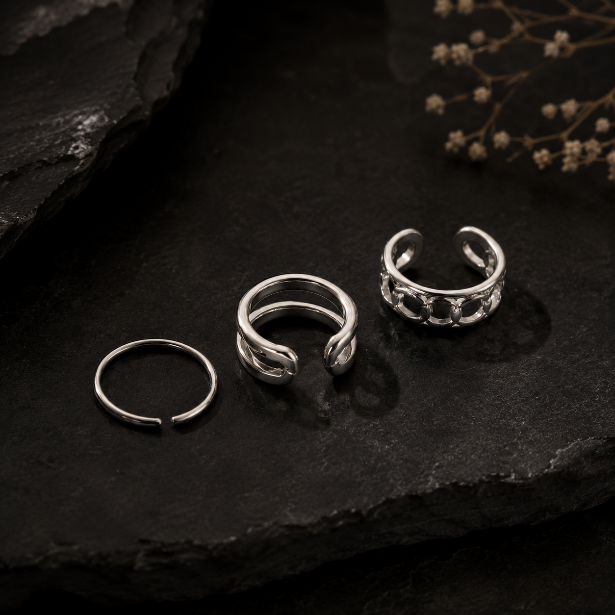 Melie silver cuffs