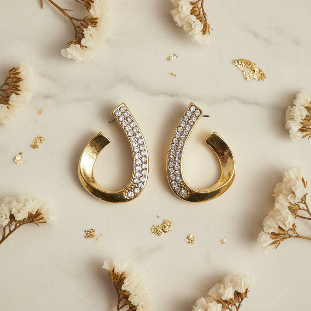 Gold Crystal Horseshoe - Product 1