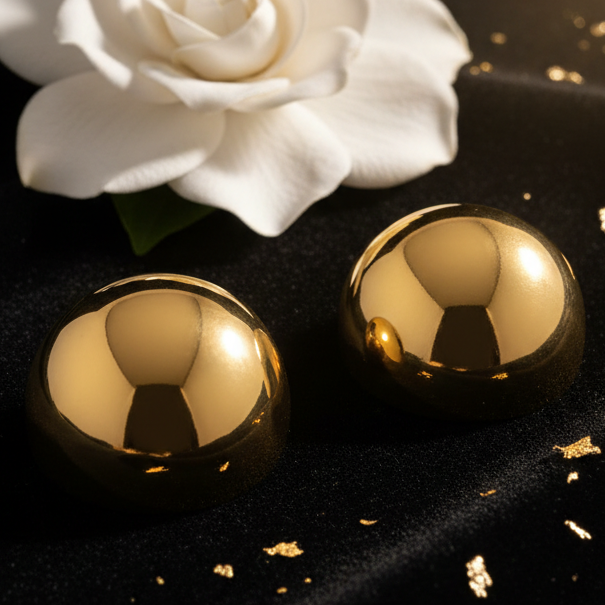 Gold Dome Studs – Standing No Reflection