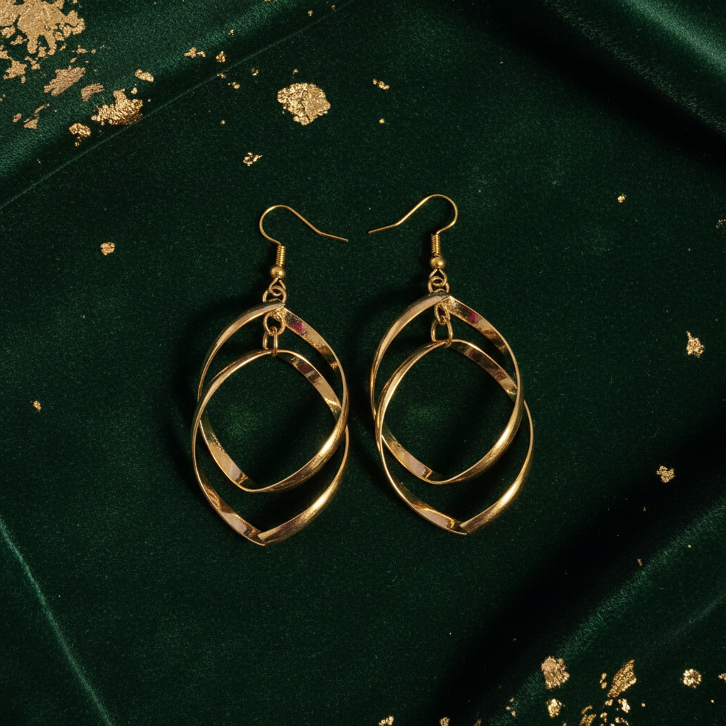 Gold Twisted Hoops - Product 2