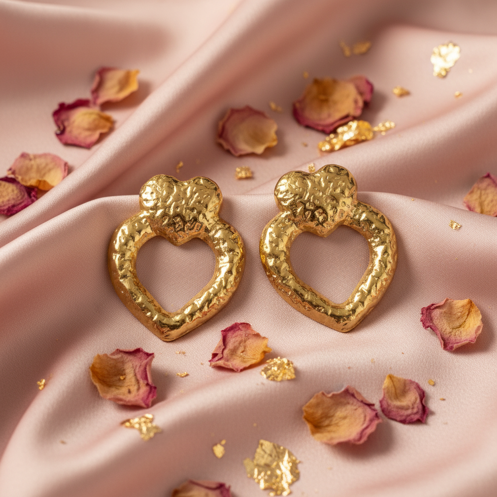 Hammered Gold Heart - Product 1