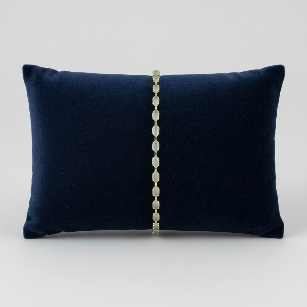Mint Green Matte - Navy Cushion
