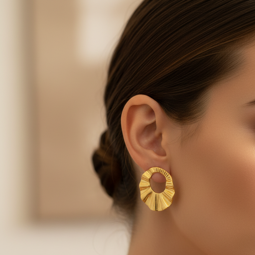 Model Shot - Smaller Earrings