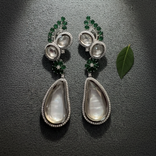 Moonstone Earrings - Clean Charcoal
