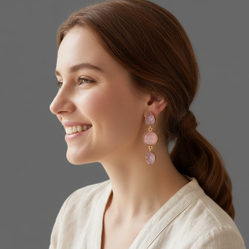 Make Me Blush stone danglers