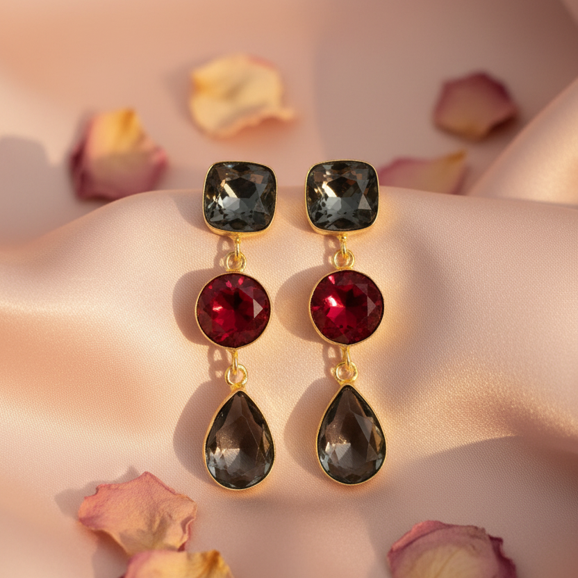 Ruby Drop Earrings - Product 1
