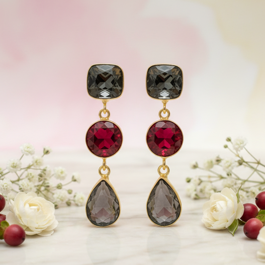 Ruby Drop Earrings - Product 2