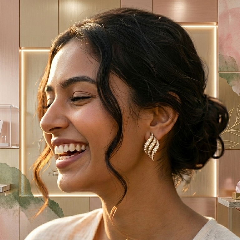 Alaya shimmer studs